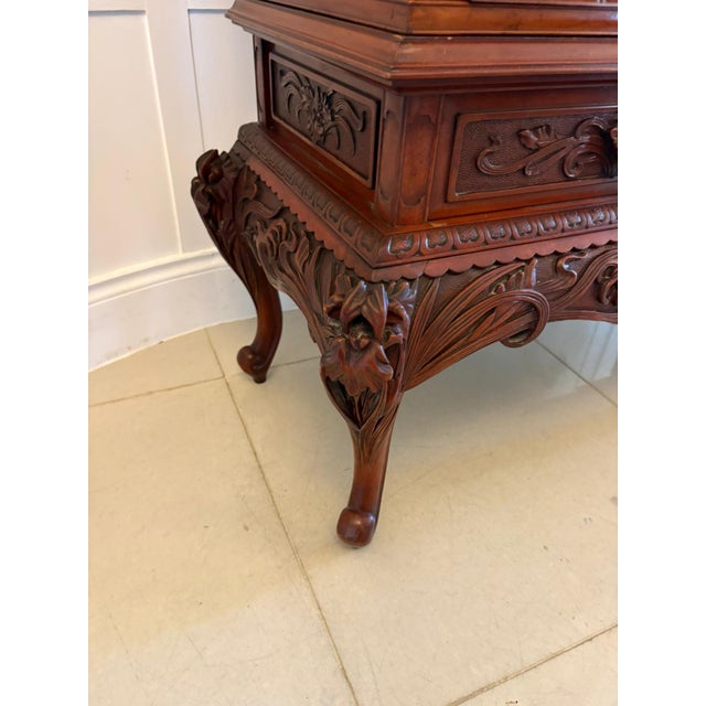 Antique Japanese Red Lacquer Hardwood Display Cabinet, 1860 For Sale - Image 9 of 18
