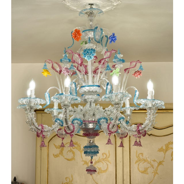 Ca Rezzonico Chandeliers in Murano Blown Glass, Set of 2 For Sale - Image 4 of 15
