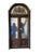 Traditional Antique Arched Entry Doors Large Double Entry Doors Leaded Window For Sale - Image 3 of 3