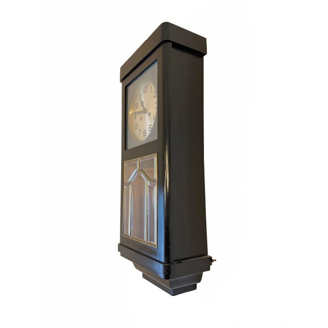 Original clock around 1910 (No. 140) Wood type: maple Color: black stained, shellack hand polished Dimensions: Height: 76...