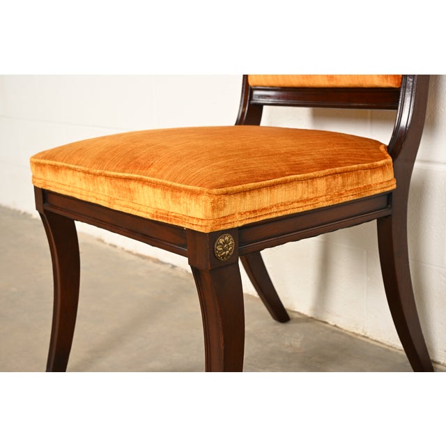 Kittinger Regency Carved Mahogany Side Chairs or Dining Chairs, Pair For Sale - Image 11 of 15