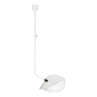 Mid-Century Modern White Curved Lamp by Serge Mouille For Sale