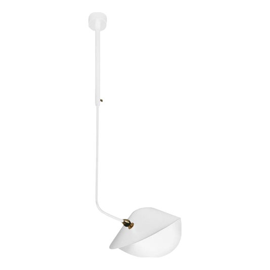 Mid-Century Modern White Curved Lamp by Serge Mouille For Sale