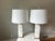 Pair of Bethel International Alabaster & Brass Table Lamps - Like New For Sale - Image 4 of 4