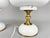 Milk Glass & Brass Table Lamps attributed to Napako, Czechoslovakia, 1970s, Set of 2 For Sale - Image 9 of 12