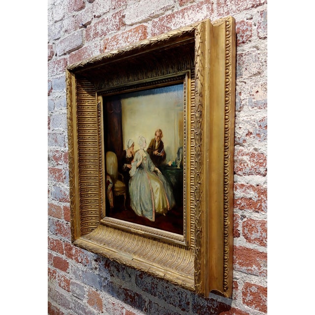 Alfred De Dreux 19th Century Woman in a French Interior -Oil Painting For Sale In Los Angeles - Image 6 of 10