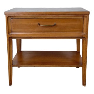 Mid-Century American Nightstand With Black Top For Sale