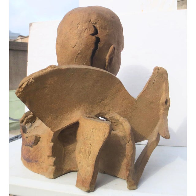 Mary Frank Terra Cotta Sculpture 1970 With Catalog For Sale - Image 12 of 12