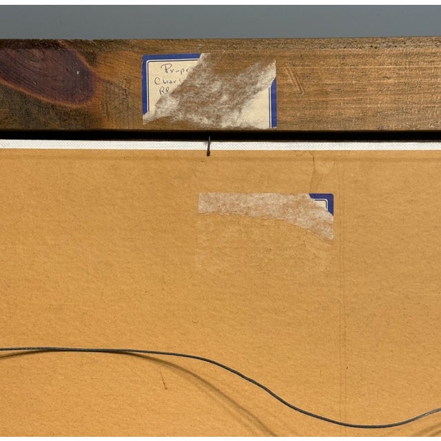 New England Village in the Fall, Autumn Scene. Framed Vintage Original Oil on Board Painting For Sale - Image 9 of 9