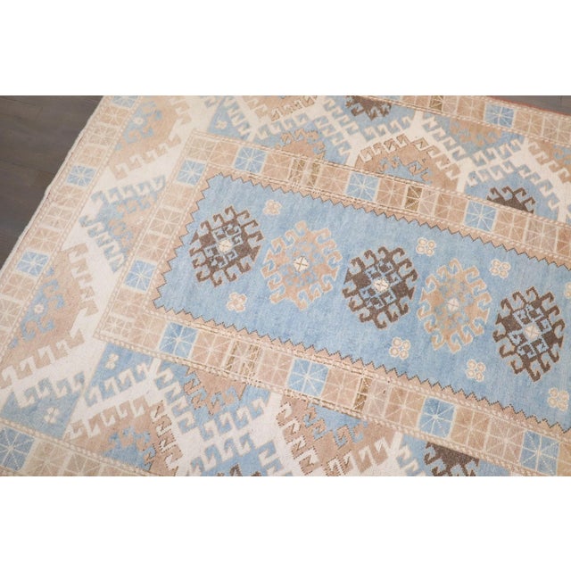 Sky Blue Turkish Konya Rug rug no.j4306 For Sale - Image 4 of 7