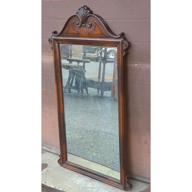 Neoclassical 1920s Elite Furniture Co. Neoclassical Mahogany Wall Mirror For Sale - Image 3 of 10
