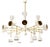 Mid-Century Ivory Brass Chandelier, 1960s For Sale