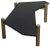 Noir NOIR Tabu Coffee Table, Brass Finished Legs with Ebony Walnut Top For Sale - Image 4 of 5