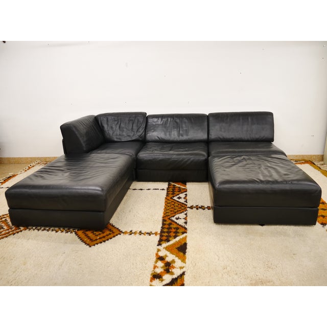 Mid-Century Modern Modular Leather Sofa from De Sede, 1970s, Set of 5 For Sale - Image 13 of 13