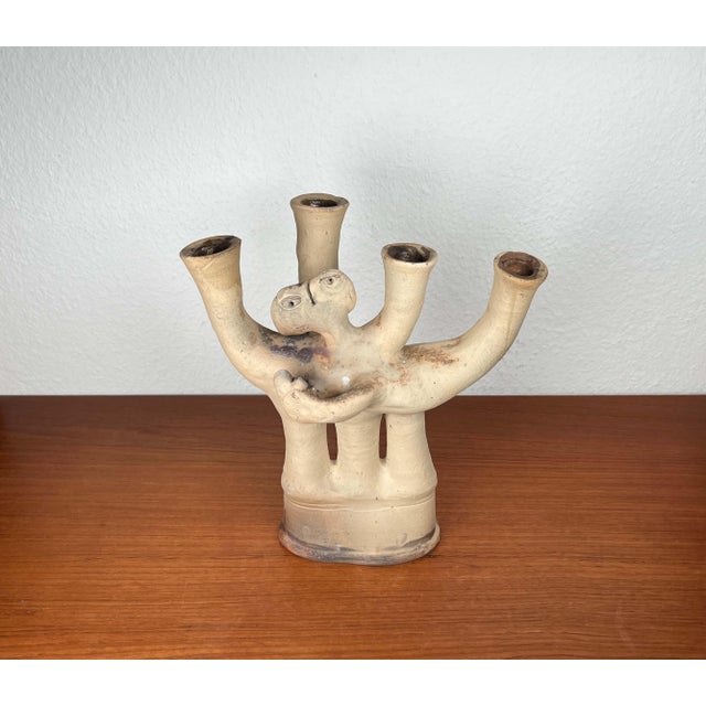German Studio Pottery Sculptural Candleholder from Hans Fischer, 1980s For Sale - Image 10 of 18