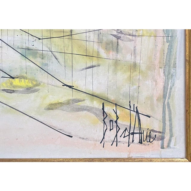 1960s Mid-Century Modern Sailboat Painting For Sale - Image 5 of 5