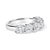Contemporary 14K White Gold 3.0 Cttw Lab-Grown Diamond Shared Prong Set 6 Stone Band Ring (G-H Color, VS2-SI1 Clarity) - Ring Size 6 For Sale - Image 3 of 7