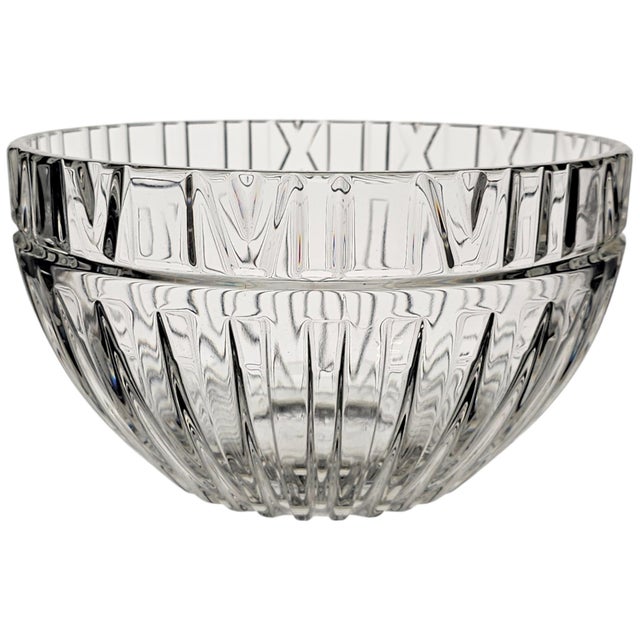 Contemporary Attributed Tiffany & Co. Atlas Crystal Centerpiece Bowl, 9.75", C. 1995–2005 For Sale - Image 3 of 16