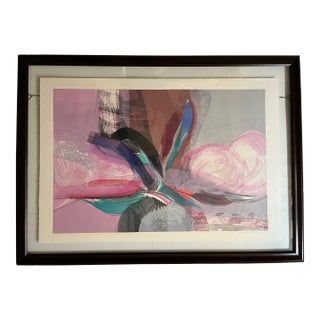 1989 Modern Abstract Serigraph, Pencil Signed, Limited Edition 1/1, Framed For Sale