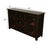 This stunning handcrafted teak cabinet features a solid rectangular design with a glass front and aged metal handles,...