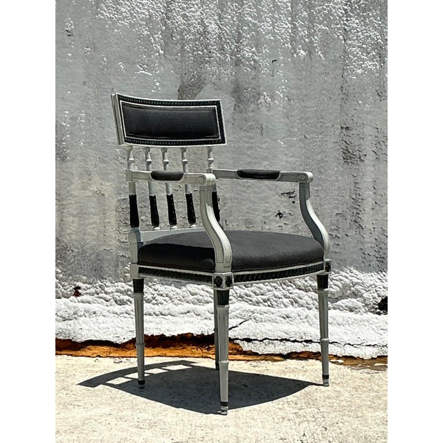 Vintage Regency 19th Century Gustavian Arm Chair For Sale - Image 4 of 5