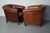 Vintage Dutch Cognac Colored Leather Club Chair, Set of 2 For Sale - Image 10 of 18