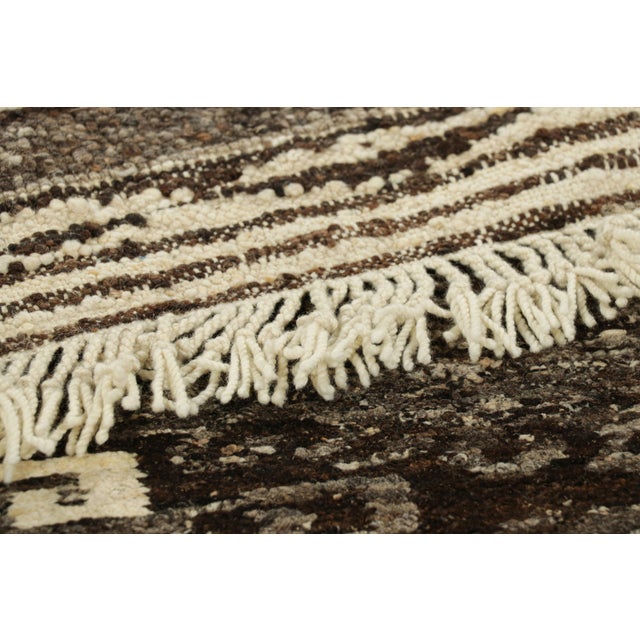 Rug and Kilim’s Tribal Style Kilim Runner Rug in Beige-Brown With Medallions For Sale In New York - Image 6 of 6