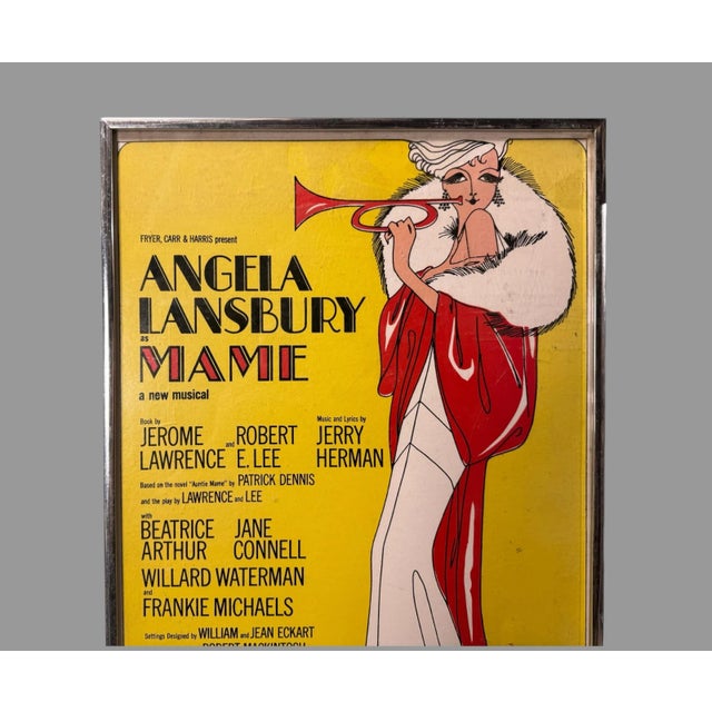 1977 Mame Angela Lansbury Musical Theater Broadway Advertising Lobby Window Berta Poster In good original condition...