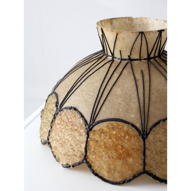 Mid-Century Atomic Fiberglass Chandelier Shade For Sale - Image 10 of 15