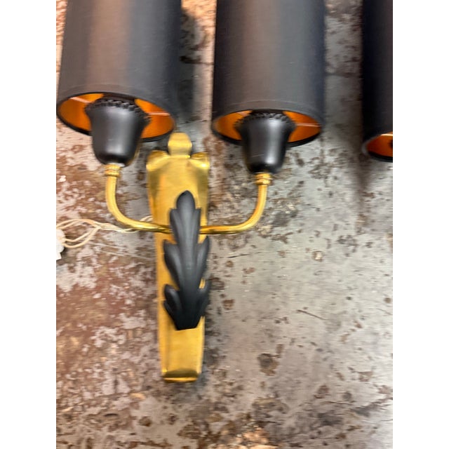 Brass Vintage Neoclassical Wall Sconces, Pair For Sale - Image 8 of 12