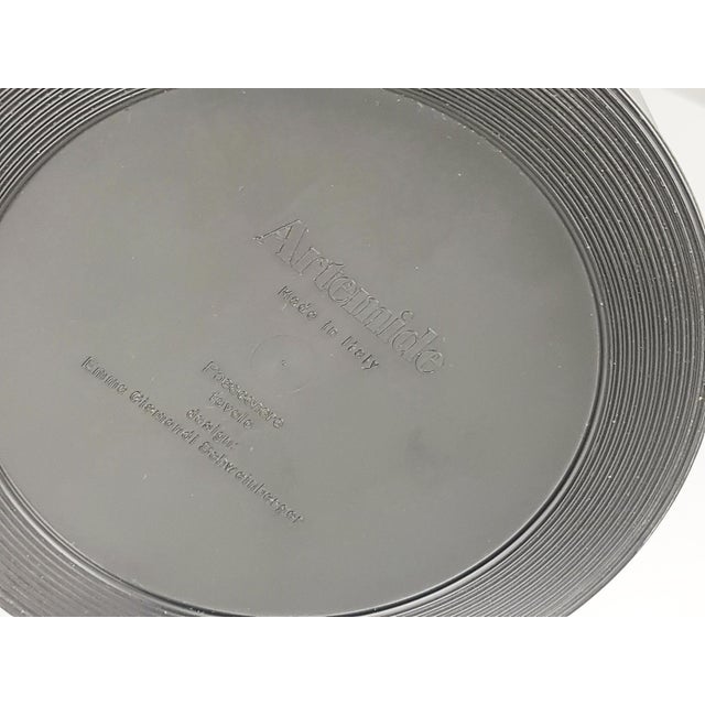 Black Steel and Black Plastic Table Ashtray by Emma Gismondi Schweinberger for Artemide, 1960s For Sale - Image 8 of 11