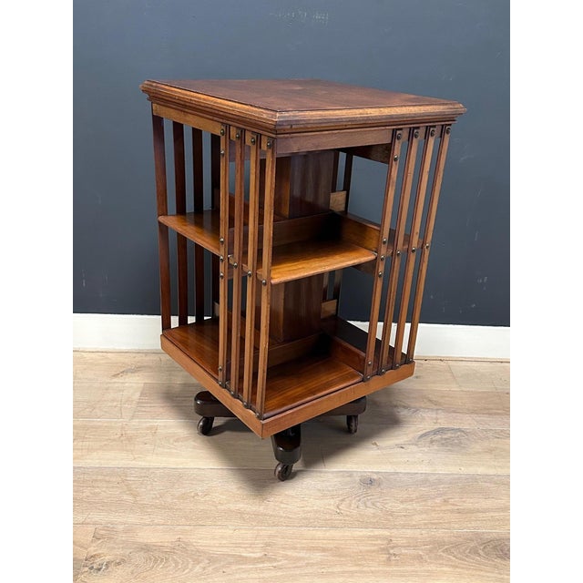 Antique Revolving Bookcase, 1890s For Sale - Image 10 of 13