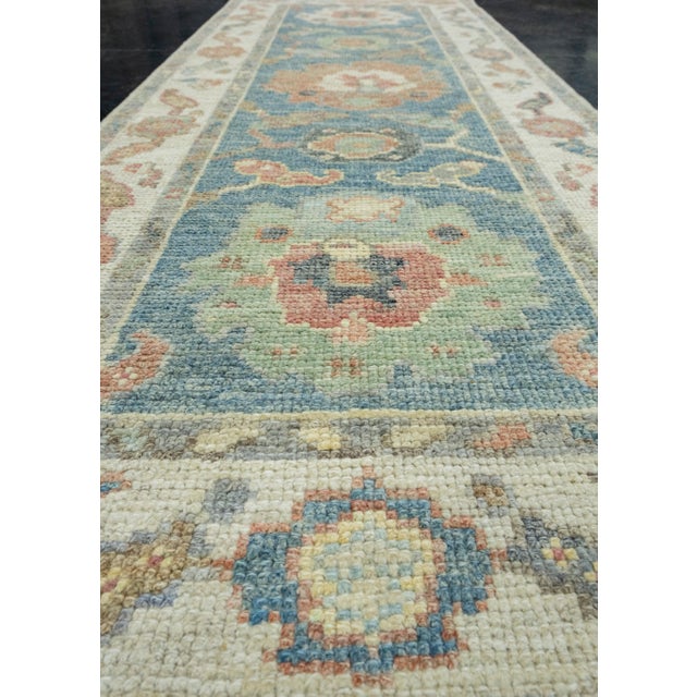 Textile Turkish Oushak Runner Rug 2'3" x 5'10" #17551 For Sale - Image 7 of 8