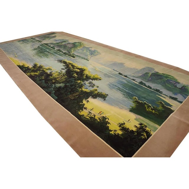 Vintage 1980 Chinese Scenic Carpet ( 8'2" x 18'6" - 250 x 565 ) For Sale - Image 4 of 8