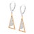 Contemporary 14K Rose and White Gold 3/8 Cttw Diamond Windchime Drop and Dangle Earring (G-H Color, SI1-SI2 Clarity) For Sale - Image 3 of 5