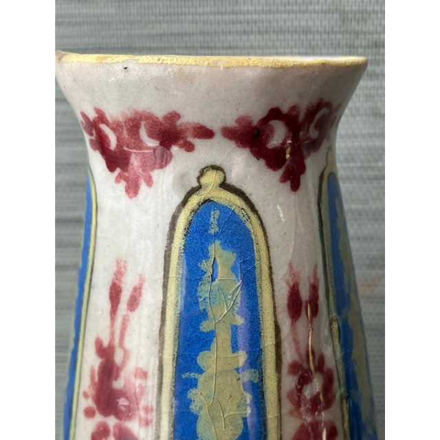 Rare Antique Zoroastrians Persian Porcelain Vase, 9” Tall For Sale - Image 12 of 12
