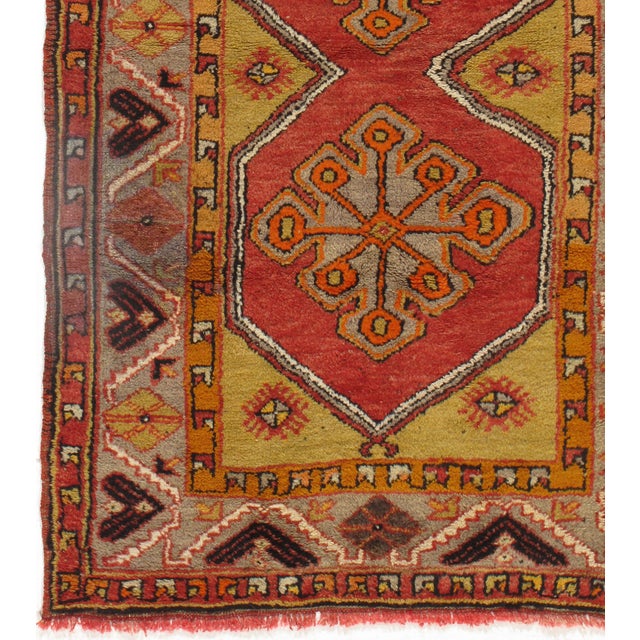 Turkish Vintage Turkish Oushak Rug 3'7 X 4'7 For Sale - Image 3 of 8