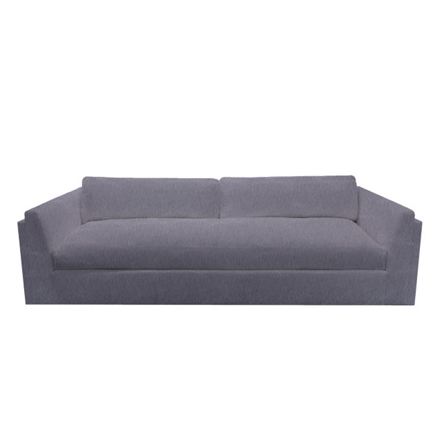 Not Yet Made - Made To Order Repose Sofa by the Drawing Room Atl - Upholstered in Cozy Alpaca Fur - Pewter - Comfortable Cloud Like Sofa With Single Seat Cushion For Sale - Image 5 of 8