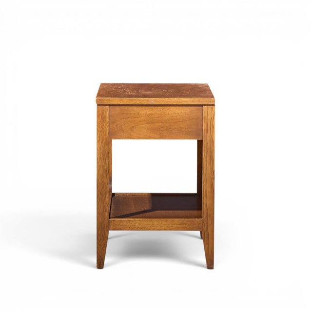 Mid 20th Century Broyhill Brasilia Mid Century Walnut and Brass Nightstands - Pair For Sale - Image 5 of 11