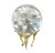 Gemstone Large Rock Crystal Quartz Sphere in Brass Angel Stand For Sale - Image 7 of 7
