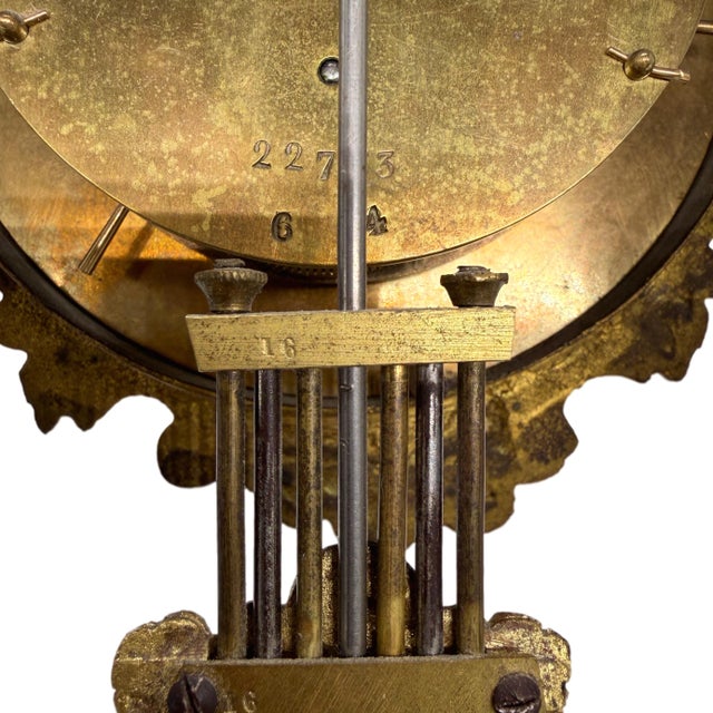 Late 19th Century Portico Barley-Twist Marquetry Mantel Clock, French, Ca. 1880 For Sale - Image 10 of 11