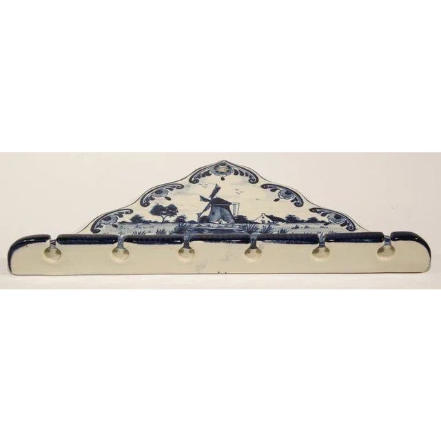 Vintage Blue and White Delft Porcelain Spoon Rack For Sale - Image 9 of 13