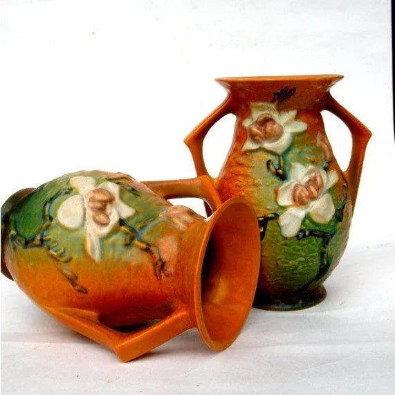 A breathtaking example of 1930s American art pottery from the legendary Roseville Pottery Company of Ohio. This exquisite...