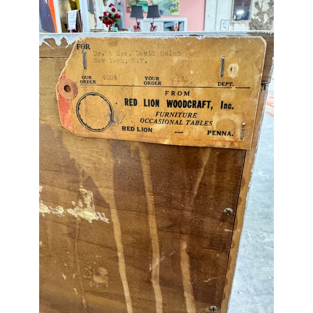 Vintage Red Lion Dorothy Draper Styler 3 Drawer Chests - A Pair For Sale - Image 10 of 12