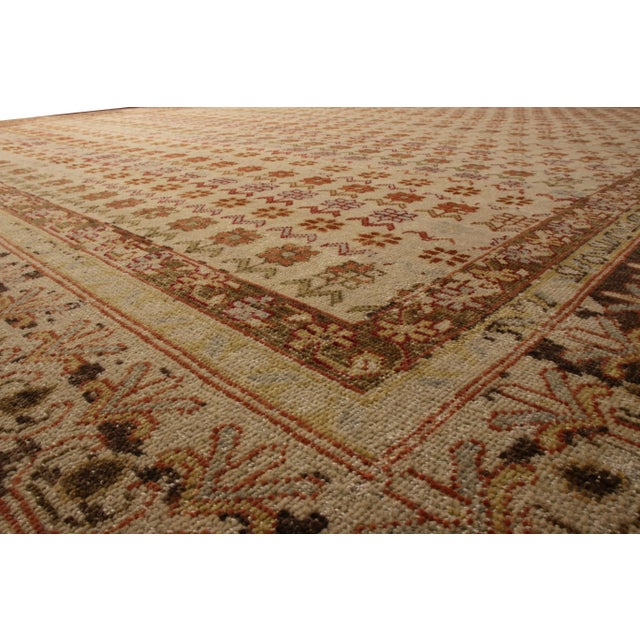 Rug & Kilim Rug & Kilim’s Oversized Daisy Rug in Cream and Orange, 12x16 For Sale - Image 4 of 8