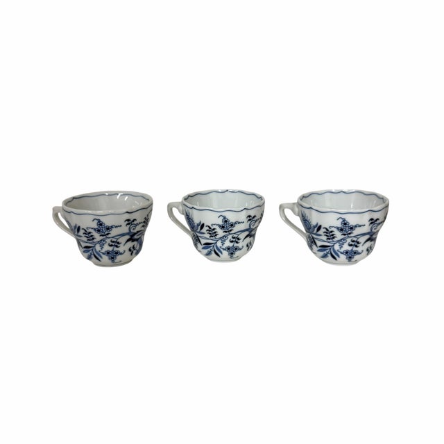 Blue Danube Mid 20th Century Blue Danube Coffee Cups, Japan - Set of 3 For Sale - Image 4 of 7