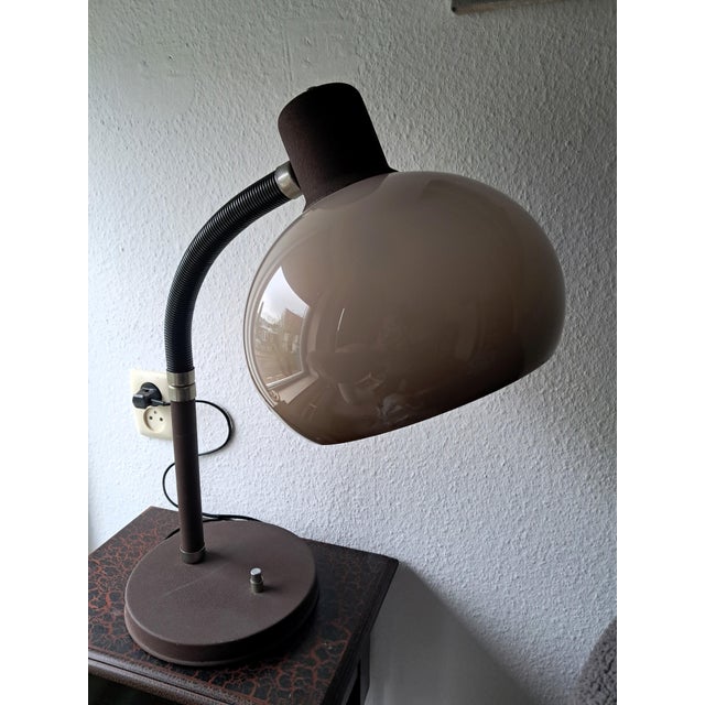 Brown Space Age Mushroom Table Lamp from Herda, 1970s For Sale - Image 8 of 11