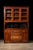 Farmhouse Early 20th Century Oxblood-Stained Step-Back Kitchen Hutch For Sale - Image 3 of 18