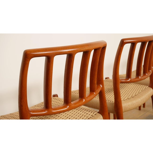 Wood Model 83 Dining Chairs in Teak by Niels Otto Møller for J.L. Møllers, 1950s, Set of 6 For Sale - Image 7 of 14