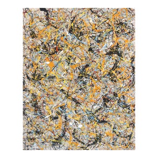 New York Taxi - Abstract Textural Multicolor Painting on Canvas Original Artwork by Marc Raphael For Sale